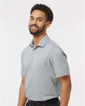 Adidas A590 Men's Blended Polo - Grey Three Melange - model side