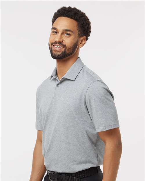 Adidas A590 Men's Blended Polo - Grey Three Melange - model side