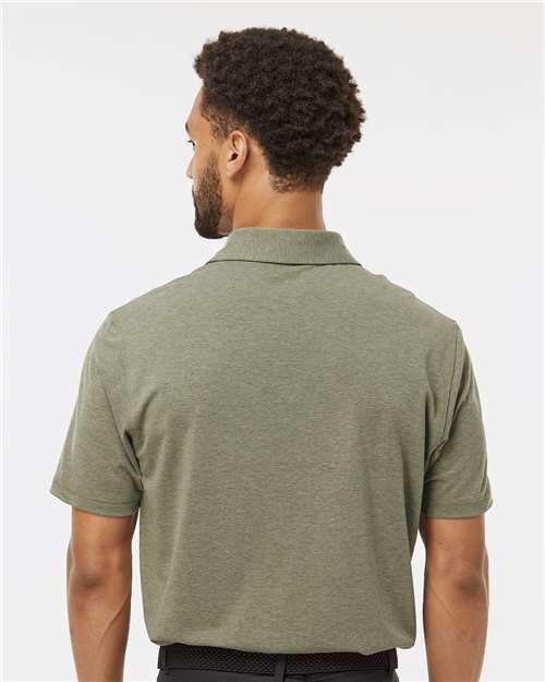 Adidas A590 Men's Blended Polo - Olive Strata Melange - model back