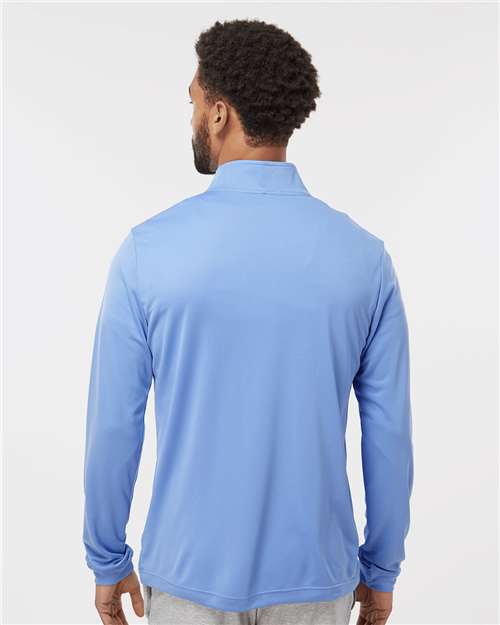 Adidas A401 Men's Ultimate365 Lightweight Quarter-Zip Pullover - Blue Fusion - model back