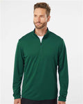 Adidas A401 Men's Ultimate365 Lightweight Quarter-Zip Pullover - Collegiate Green - model front