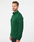 Adidas A401 Men's Ultimate365 Lightweight Quarter-Zip Pullover - Collegiate Green - model side