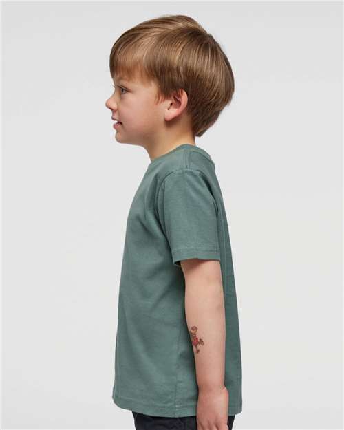 Rabbit Skins 3321 Toddler Fine Jersey Tee - Basil - model side