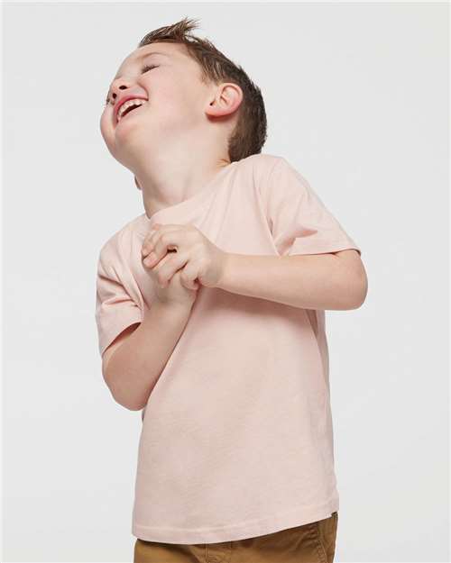 Rabbit Skins 3321 Toddler Fine Jersey Tee - Blush - model front