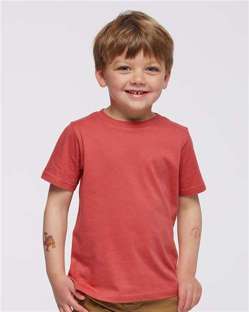 Rabbit Skins 3321 Toddler Fine Jersey Tee - Passionfruit - model front