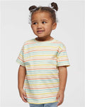 Rabbit Skins 3321 Toddler Fine Jersey Tee - Sunkissed Stripe - model front