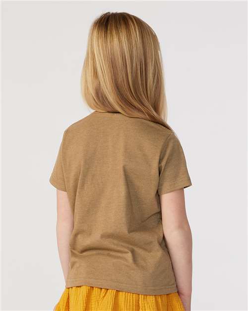 Rabbit Skins 3321 Toddler Fine Jersey Tee - Vintage Coyote Brown - model back