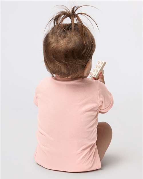 Rabbit Skins 4424 Infant Fine Jersey Bodysuit - Blush - model back