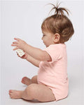 Rabbit Skins 4424 Infant Fine Jersey Bodysuit - Blush - model side
