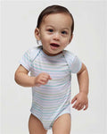 Rabbit Skins 4424 Infant Fine Jersey Bodysuit - Marine Stripe - model front