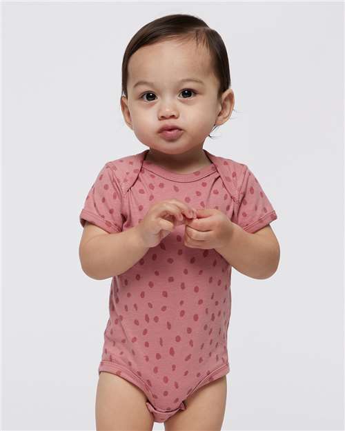 Rabbit Skins 4424 Infant Fine Jersey Bodysuit - Mauvelous Spot - model front