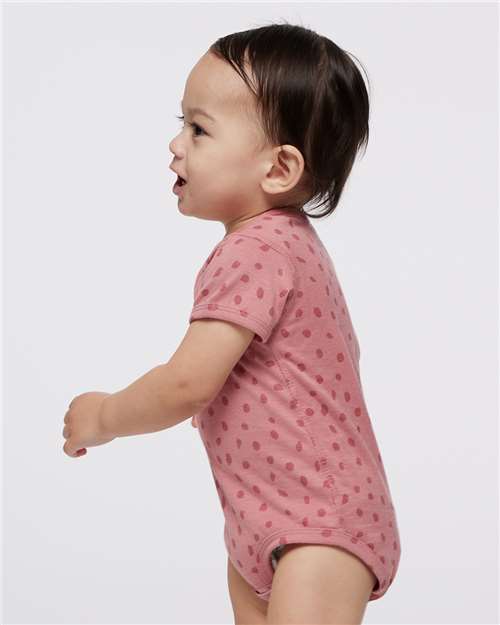 Rabbit Skins 4424 Infant Fine Jersey Bodysuit - Mauvelous Spot - model side