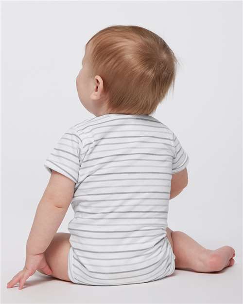 Rabbit Skins 4424 Infant Fine Jersey Bodysuit - Shadow Stripe - model back