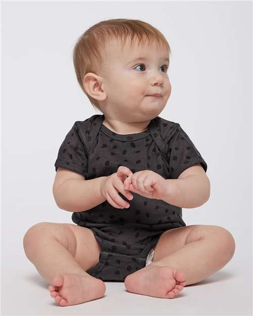 Rabbit Skins 4424 Infant Fine Jersey Bodysuit - Slate Spot - model front