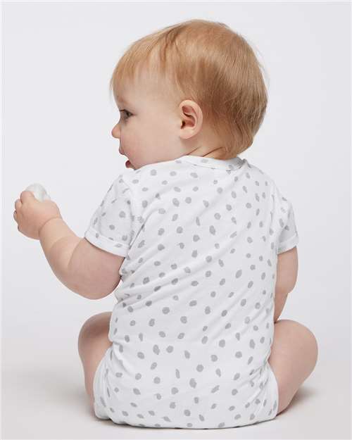Rabbit Skins 4424 Infant Fine Jersey Bodysuit - White Spot - model back
