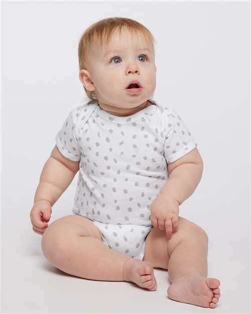 Rabbit Skins 4424 Infant Fine Jersey Bodysuit - White Spot - model front