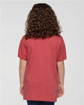 LAT 6101 Youth Fine Jersey Tee - Passionfruit - model back