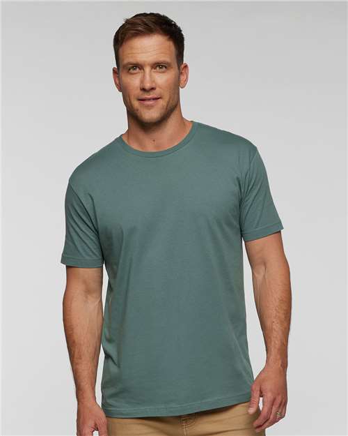 LAT 6901 Unisex Fine Jersey Tee - Basil - model front
