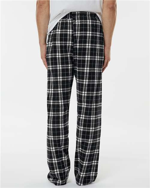 Boxercraft BM6624 Men's Harley Flannel Pants - Black/ White - model back