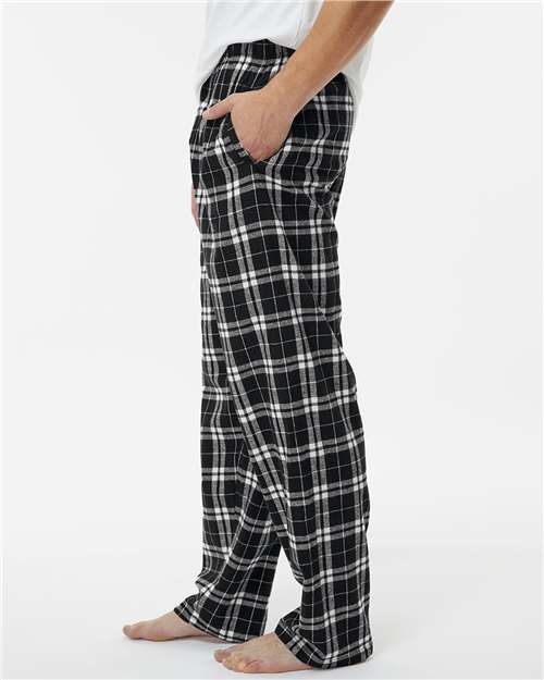 Boxercraft BM6624 Men's Harley Flannel Pants - Black/ White - model side