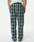 Boxercraft BM6624 Men's Harley Flannel Pants - Green/ White Plaid - model back