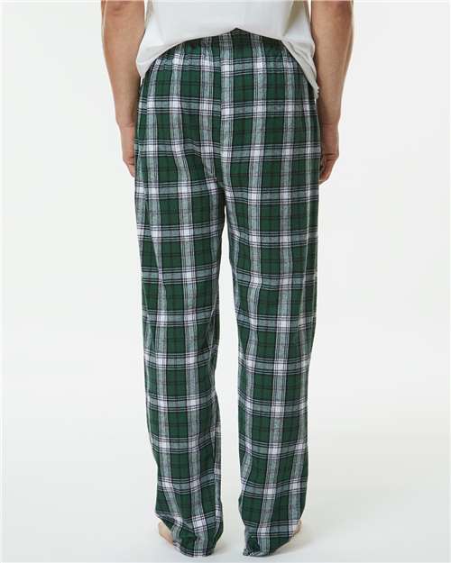 Boxercraft BM6624 Men's Harley Flannel Pants - Green/ White Plaid - model back
