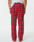 Boxercraft BM6624 Men's Harley Flannel Pants - Red/ White - model back