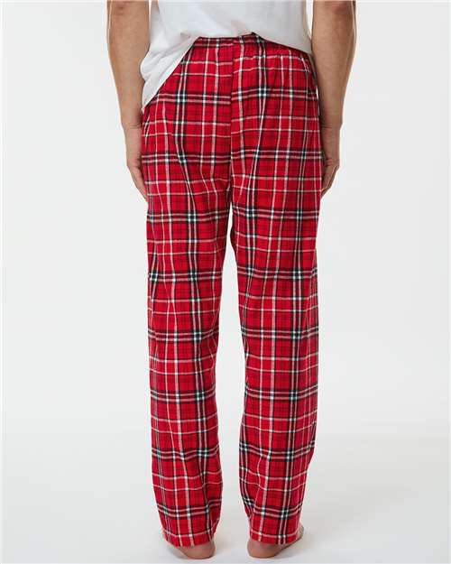Boxercraft BM6624 Men's Harley Flannel Pants - Red/ White - model back