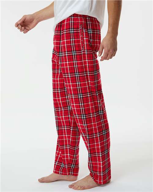 Boxercraft BM6624 Men's Harley Flannel Pants - Red/ White - model side