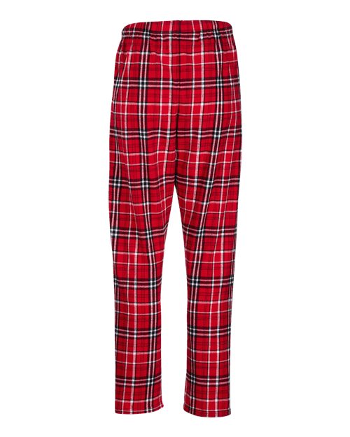 Boxercraft BW6620 Women's Haley Flannel Pants - Red/ White - back