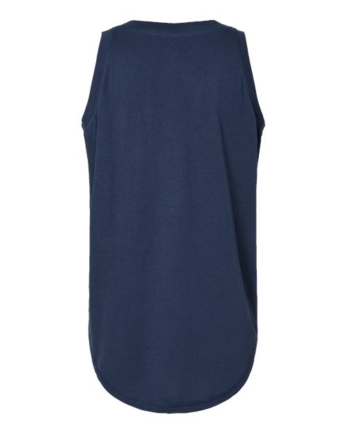 LAT 3592 Women's Relaxed Fine Jersey Tank - Denim - back