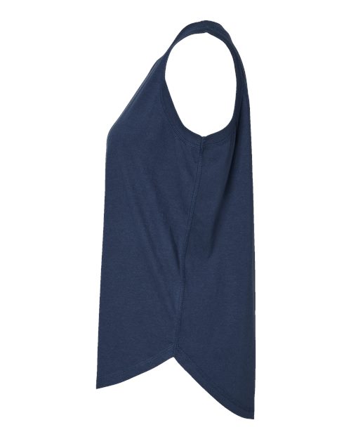 LAT 3592 Women's Relaxed Fine Jersey Tank - Denim - side