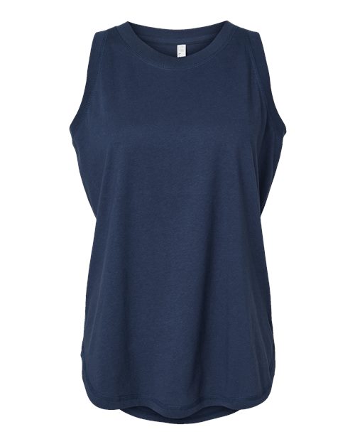 LAT 3592 Women's Relaxed Fine Jersey Tank - Denim - front