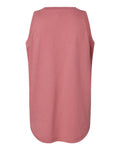 LAT 3592 Women's Relaxed Fine Jersey Tank - Mauvelous - back