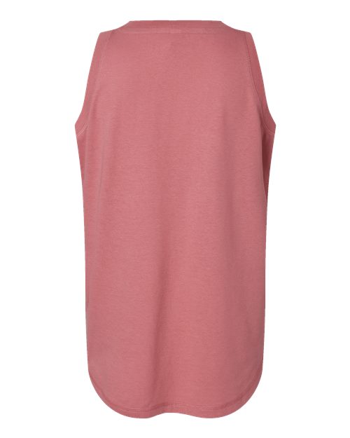 LAT 3592 Women's Relaxed Fine Jersey Tank - Mauvelous - back