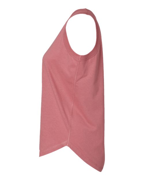 LAT 3592 Women's Relaxed Fine Jersey Tank - Mauvelous - side