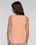 LAT 3592 Women's Relaxed Fine Jersey Tank - Peachy - model back