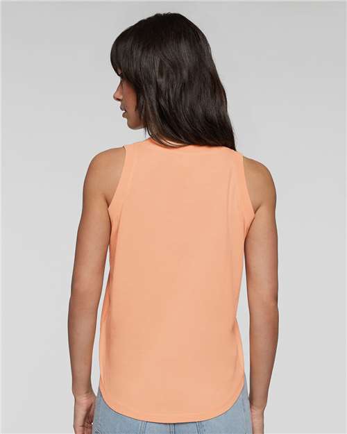 LAT 3592 Women's Relaxed Fine Jersey Tank - Peachy - model back