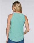LAT 3592 Women's Relaxed Fine Jersey Tank - Saltwater - model back