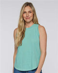 LAT 3592 Women's Relaxed Fine Jersey Tank - Saltwater - model front