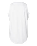LAT 3592 Women's Relaxed Fine Jersey Tank - White - back