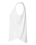 LAT 3592 Women's Relaxed Fine Jersey Tank - White - side