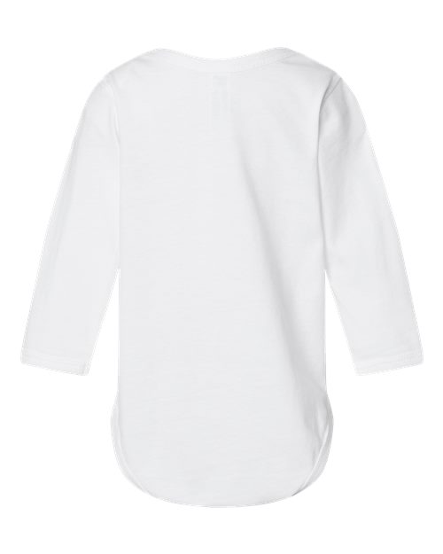 Rabbit Skins 4421 Infant Fine Jersey Long Sleeve Bodysuit - White - back