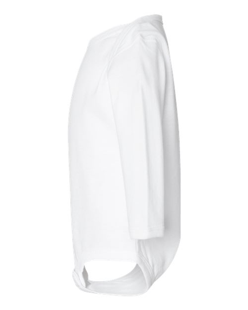 Rabbit Skins 4421 Infant Fine Jersey Long Sleeve Bodysuit - White - side