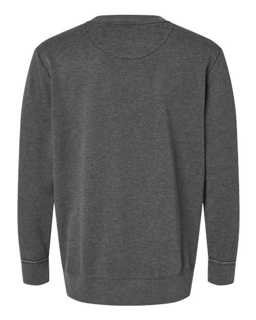 LAT 6935 Unisex Vintage Wash Crewneck Sweatshirt - Washed Black - back