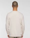 LAT 6935 Unisex Vintage Wash Crewneck Sweatshirt - Washed Natural - model back