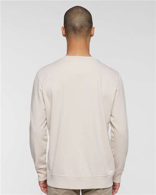 LAT 6935 Unisex Vintage Wash Crewneck Sweatshirt - Washed Natural - model back