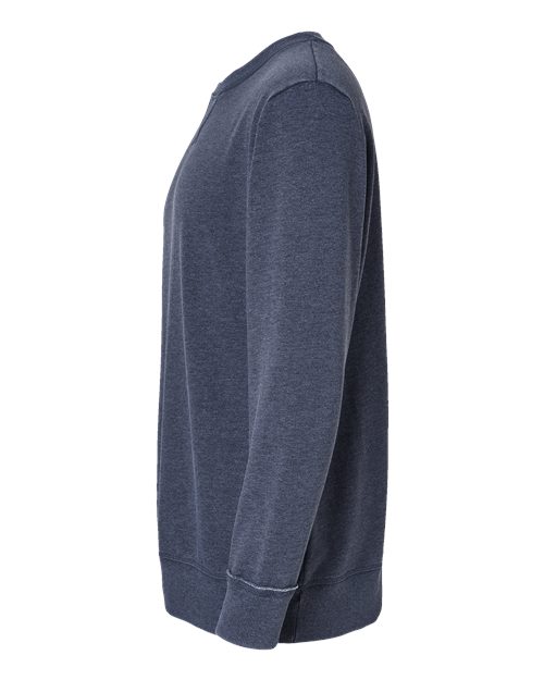 LAT 6935 Unisex Vintage Wash Crewneck Sweatshirt - Washed Navy - side