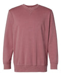 LAT 6935 Unisex Vintage Wash Crewneck Sweatshirt - Washed Rouge - front