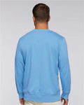 LAT 6935 Unisex Vintage Wash Crewneck Sweatshirt - Washed Tradewind - model back
